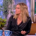 Sara’s black metallic stripe dress on The View