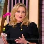 Sunny’s black bow front jumpsuit on The View