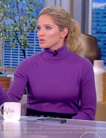 Sara’s purple turtleneck sweater on The View