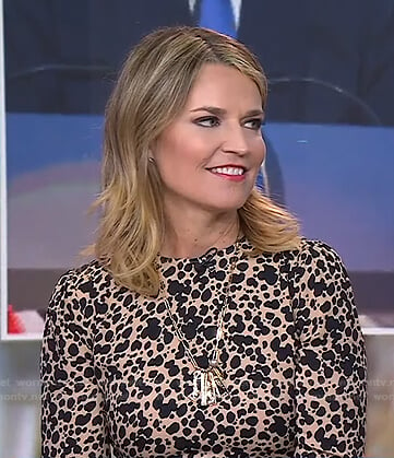 Savannah’s beige spotted dress on Today