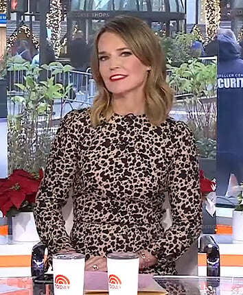 Savannah’s beige spotted dress on Today