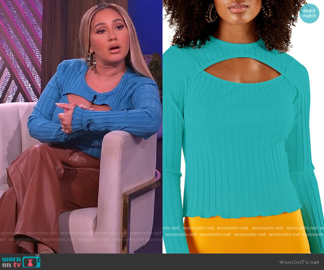 Kai Cutout Top by Simon Miller worn by Adrienne Houghton on The Real