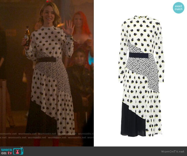 Stella McCartney Printed silk midi dress worn by Alice Pieszecki (Leisha Hailey) on The L Word Generation Q