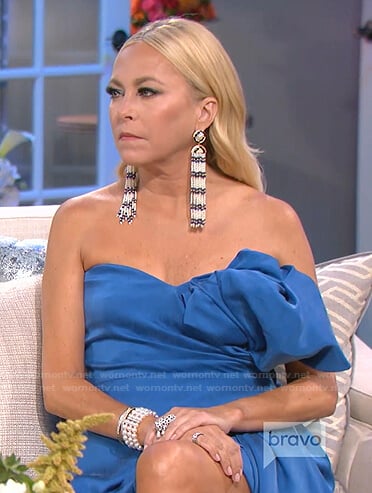 Sutton's blue strapless dress on The Real Housewives of Beverly Hills
