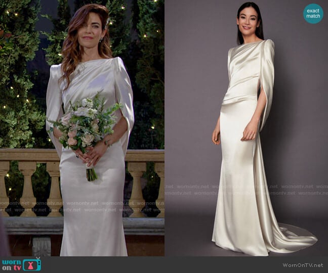 Talbot Runhof Colden Gown worn by Victoria Newman (Amelia Heinle) on The Young and the Restless