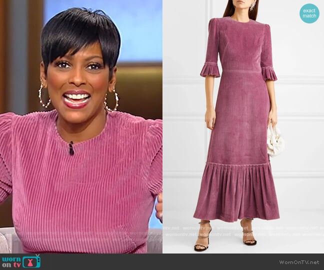 Corduroy Dress by The Vampires Wife worn by Tamron Hall on Tamron Hall Show