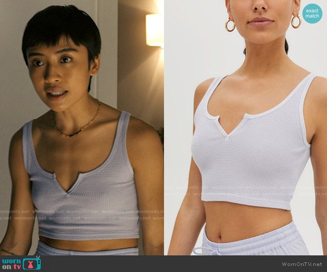 Aritzia TNA Mini Thermal Tank worn by Margot (Brianne Tju) on I Know What You Did Last Summer