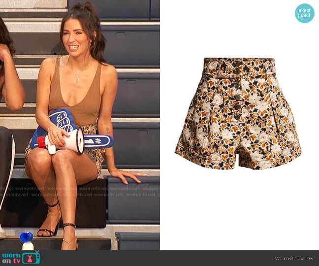 Ares Printed High-Rise Shorts by Ulla Johnson worn by Kaitlyn Bristowe on The Bachelorette