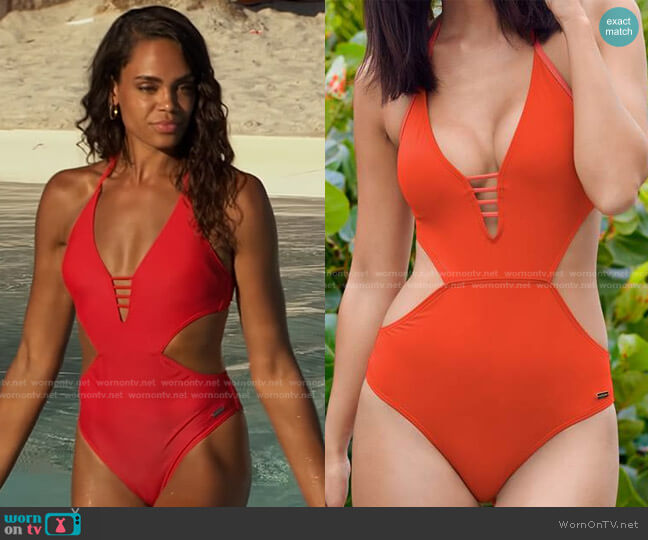 Cut Out Plunge One-Piece by Venus worn by Michelle Young on The Bachelorette
