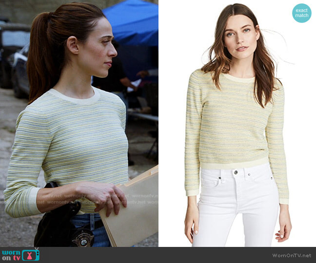 Veronica Beard Boise Sweater worn by Kim Burgess (Marina Squerciati) on Chicago PD