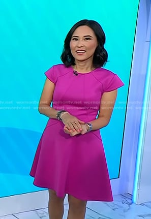 Vicky’s pink cap sleeve dress on Today