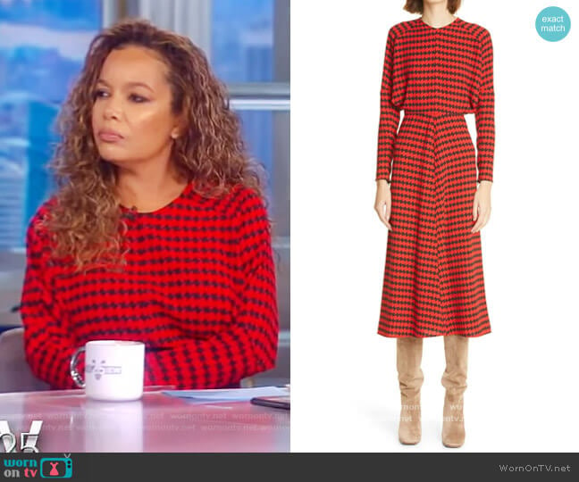 WornOnTV: Sunny’s red houndstooth print dress on The View | Sunny ...