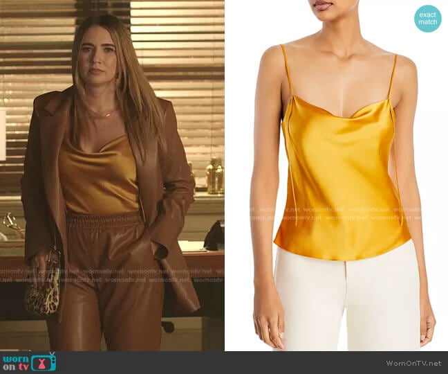 Draped Cami Top by Vince worn by Amanda Carrington (Eliza Bennett) on Dynasty