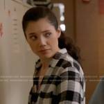 Violet’s black and white checked shirt on Chicago Fire