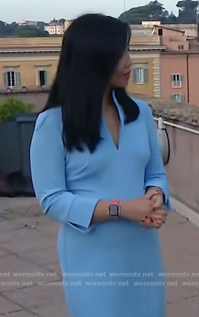 Weijia Jiang's light blue dress on CBS Mornings