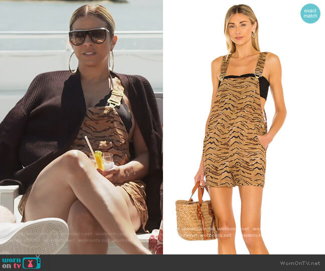 Basic Short Overalls by We Wore What worn by Robyn Dixon on The Real Housewives of Potomac