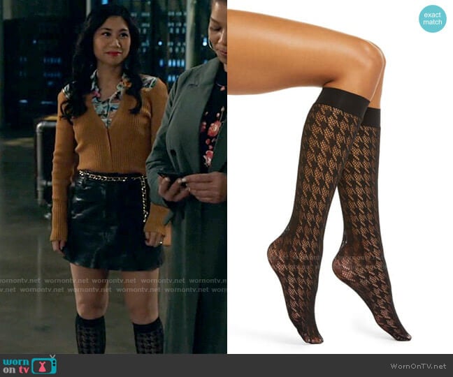 Wolford Dylan Knee Socks worn by Melody Bayani (Liza Lapira) on The Equalizer