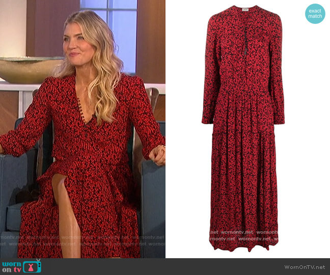 WornOnTV: Amanda’s red floral print maxi dress on The Talk | Amanda ...