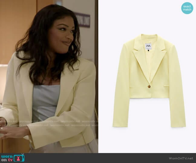 Zara Cropped Blazer worn by Ryan Wilder (Javicia Leslie) on Batwoman