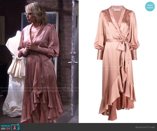 Ruffled Wrap Dress by Zimmermann worn by Nicole Walker (Arianne Zucker) on Days of our Lives