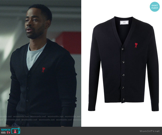 Ami de Coeur cardigan by AMI Paris worn by Jay Ellis on Insecure