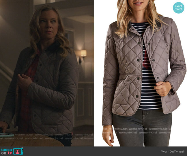 Quilted Jacket by Barbour Deveron worn by Barbara Whitmore (Amy Smart) on Stargirl