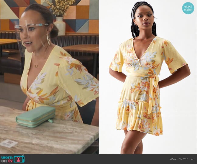 One and Only Wrap Dress by Billabong worn by Ashley Darby on The Real Housewives of Potomac