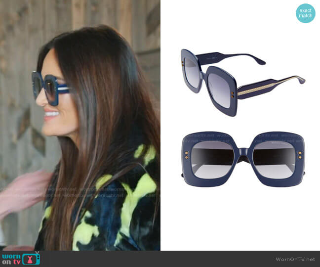 Gradient Square Sunglasses by Bottega Veneta worn by Lisa Barlow on The Real Housewives of Salt Lake City