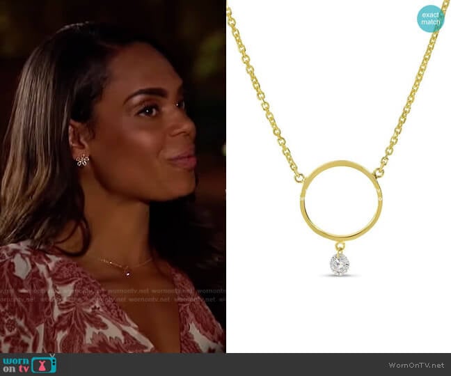 Dashing Diamonds Circle Necklace by Brevani worn by Michelle Young on The Bachelorette