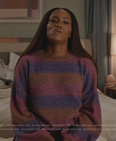 Brianna's ombre stripe sweatshirt on Queens