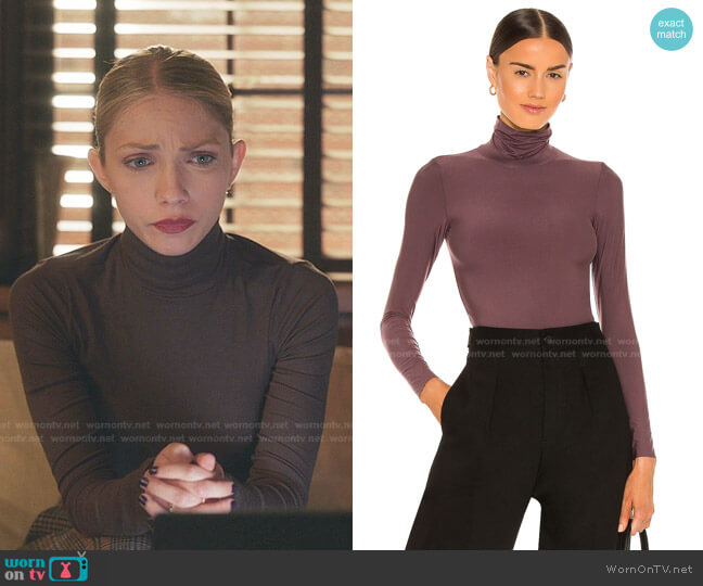 Butter Turtleneck Bodysuit by Commando worn by Kate Keller (Tavi Gevinson) on Gossip Girl