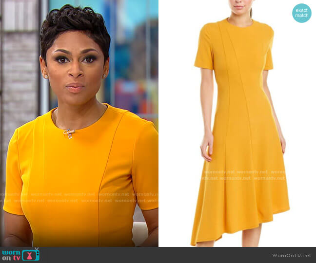 WornOnTV: Jericka Duncan’s orange short sleeved dress on CBS Mornings ...
