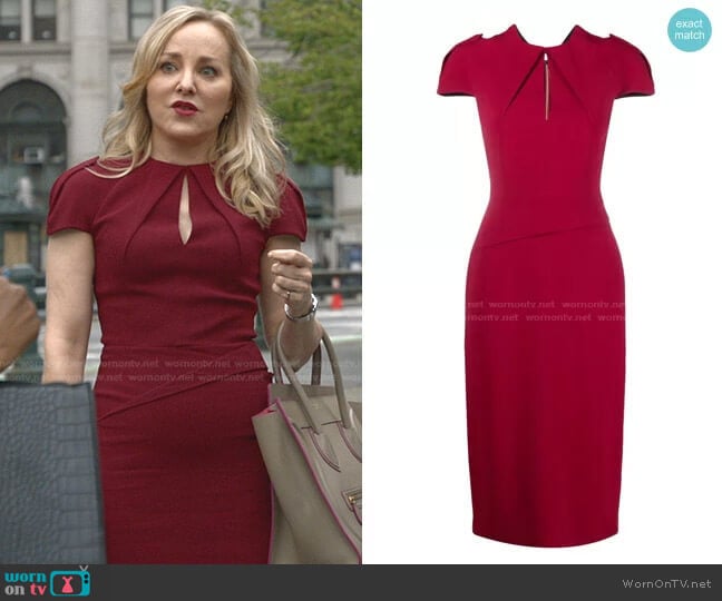 Eppleton Dress by Roland Mouret worn by Marissa Morgan (Geneva Carr) on Bull