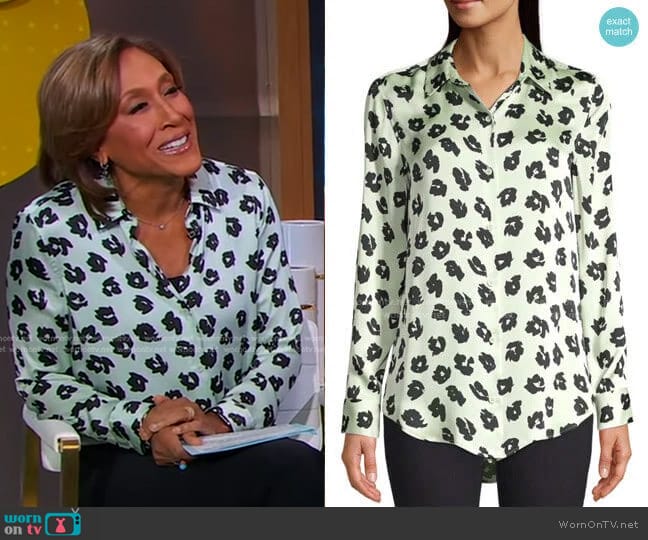 Essential Floral Blouse by Equipment worn by Robin Roberts on Good Morning America