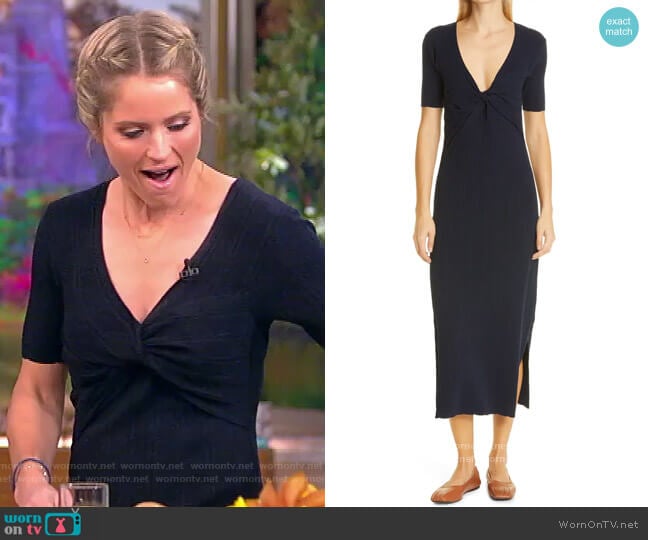 Twist Front Sweater Dress by Frame worn by Sara Haines on The View