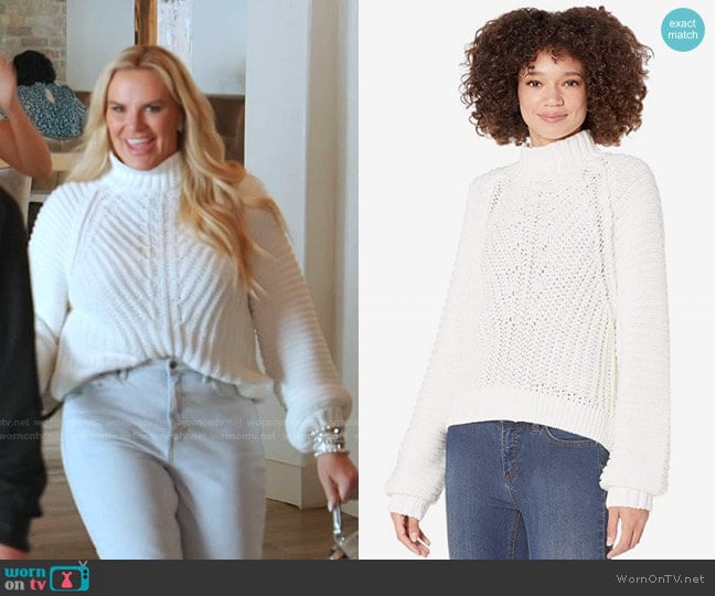 Sweetheart Sweater by Free People worn by Heather Gay on The Real Housewives of Salt Lake City