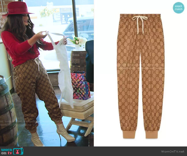 GG Technical Jersey Jogging Pant by Gucci worn by Lisa Barlow on The Real Housewives of Salt Lake City