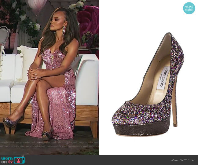 Glitter Pumps by Jimmy Choo worn by Ashley Darby on The Real Housewives of Potomac
