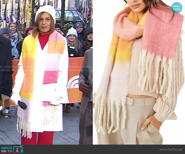 Kaleidoscope Colorblock Scarf by Free People worn by Hoda Kotb on Today