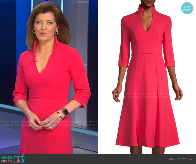 Kensington Dress by Black Halo worn by Norah O'Donnell on CBS Evening News