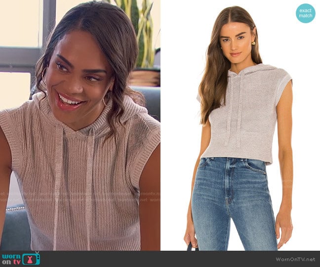 Mika Sleeveless Hoodie by L'Academie worn by Michelle Young on The Bachelorette