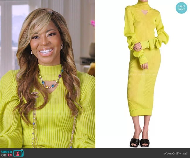 Lightweight Spirals Knit Midi Dress by Bottega Veneta worn by Mary Cosby on The Real Housewives of Salt Lake City