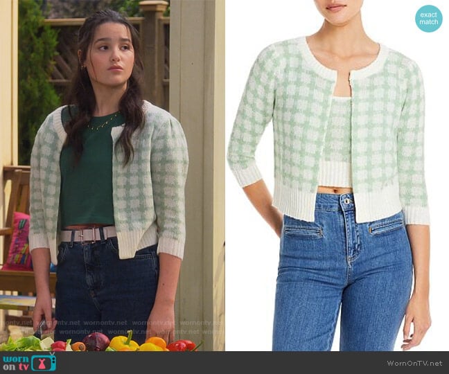 Cropped Gingham Set by Lucy Paris worn by Lex (Jules LeBlanc) on Side Hustle