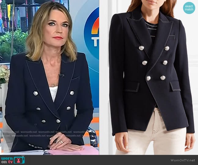 Miller Blazer by Veronica Beard worn by Savannah Guthrie on Today