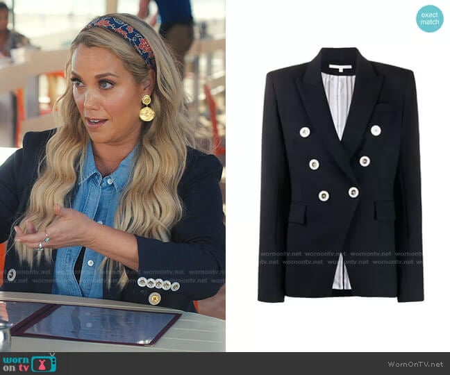 WornOnTV: Jessie's navy double breasted blazer on Saved By The