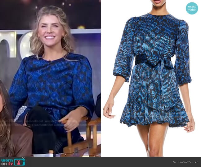 Mina Puff-Sleeve Dress by Alice + Olivia worn by Amanda Kloots on GMA