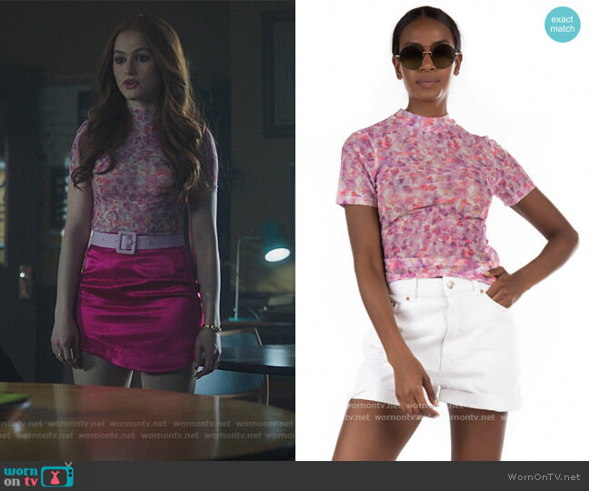 Floral Top by NA-KD worn by Cheryl Blossom (Madelaine Petsch) on Riverdale