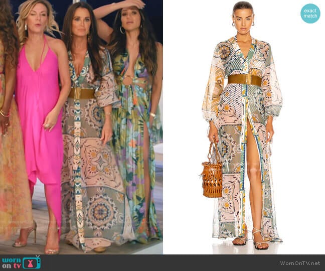 Inagua Robe Dress by Silvia Tcherassi worn by Kyle Richards on The Real Housewives Ultimate Girls Trip