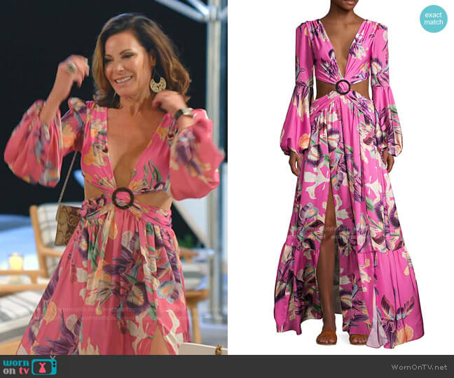 WornOnTV: Luann’s pink floral cutout maxi dress on The Real Housewives ...