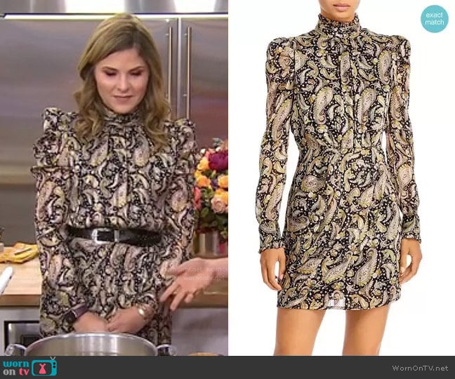 Puffed Shoulder Mini Dress by Aqua worn by Jenna Bush Hager on Today